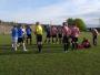 Ref. Stephen Reid briefs Team Round Table and Team Green Machine at thestart of the 2013 Bloomiehall Centenary Cup Fnal  